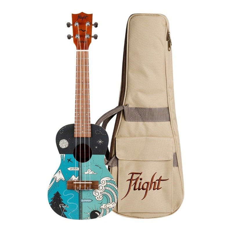 Flight AUC33 Two Seasons - ukulele koncertowe z pokrowcem - 1