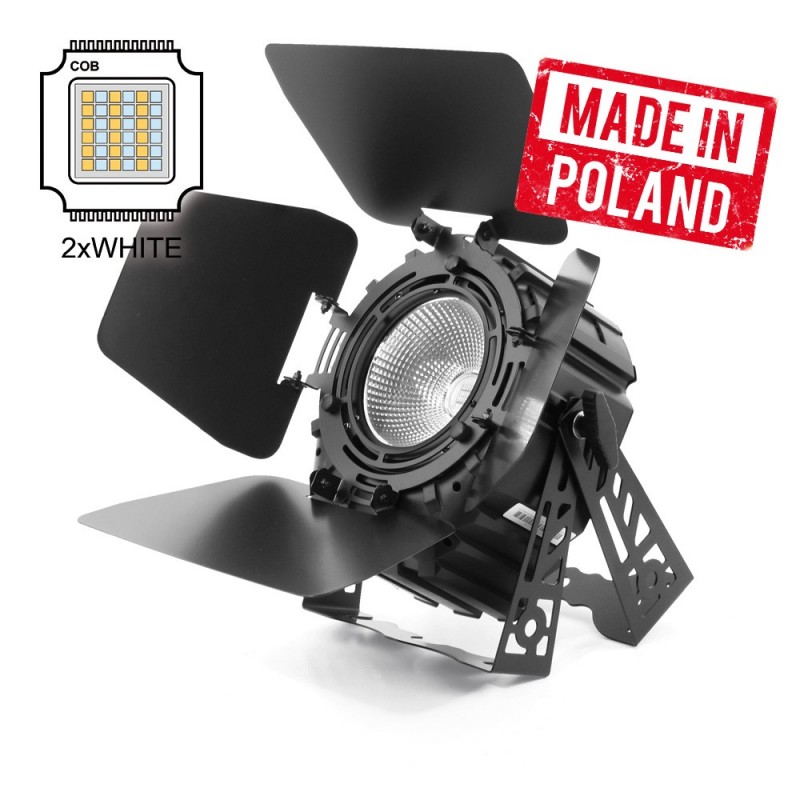Flash LED PAR 64 250W 2w1 COB SHORT WHITE 2200-5200K + BARNDOOR Mk2 - 1 Flash LED PAR 64 250W 2w1 COB SHORT WHITE 2200-5200K + BARNDOOR Mk2 - 1