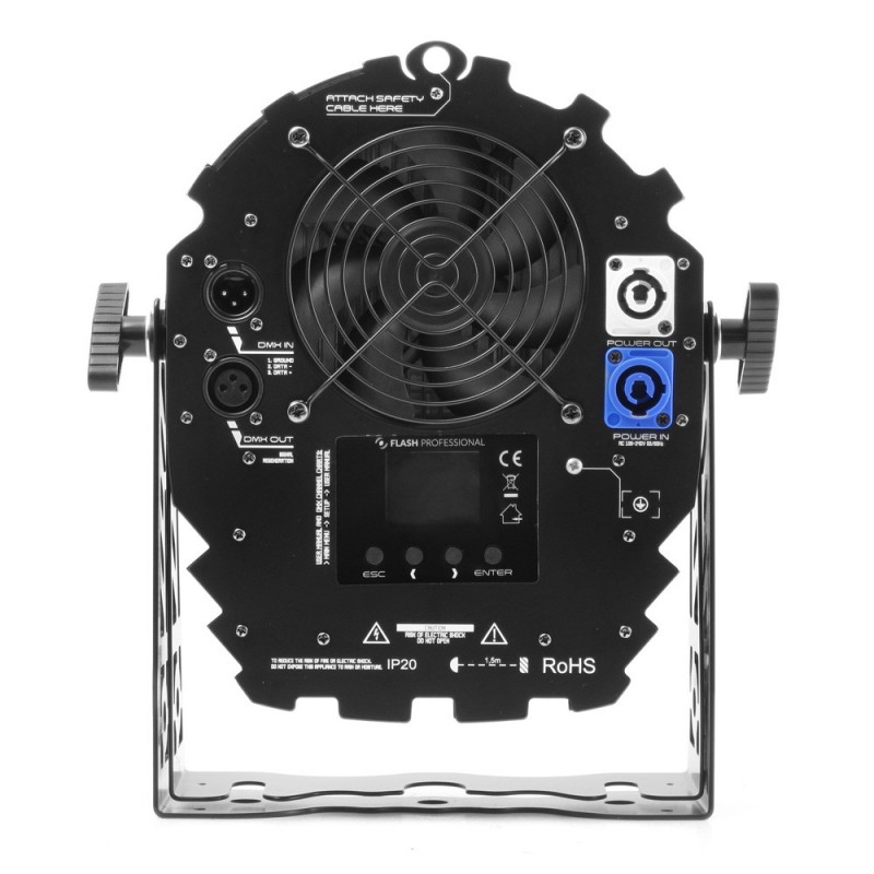 Flash LED PAR 64 200W 4w1 SHORT COB RGBW + BARNDOOR Mk2 - 4 Flash LED PAR 64 200W 4w1 SHORT COB RGBW + BARNDOOR Mk2 - 4