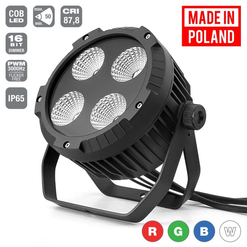 Flash LED PAR 64 4x30W RGBW Alu Cast -IP65- Mk2 [TRUE1 Cable Plug] / [TRUE1 Chassis Connectors] / [schuko IP44] - 3