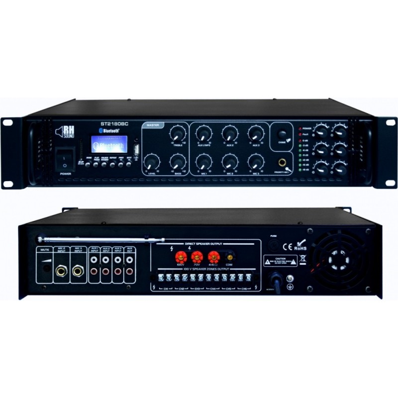 RH SOUND ST-2180BC+FM+BT - Wzmacniacz 100V