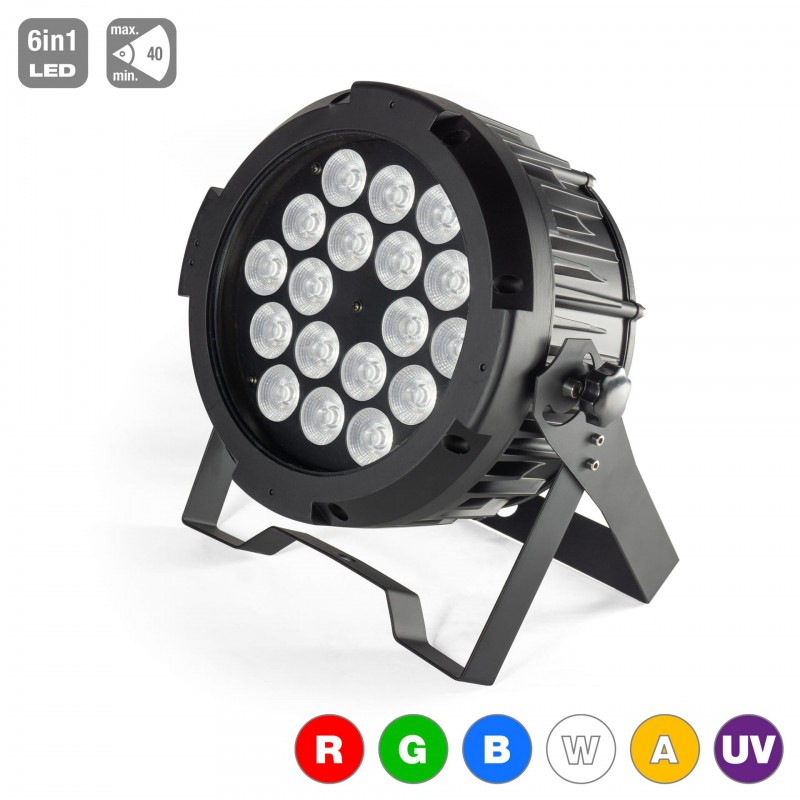 Flash LED PAR 18x15W RGBWA+UV IP65 - 4