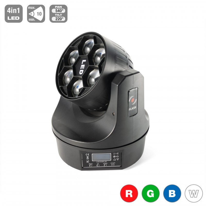 Flash LED Ruchoma Głowica 6x15W OSRAM RGBW 4w1 KALEIDOSKOPE Big-EYE ver.11.21 - 1 Flash LED Ruchoma Głowica 6x15W OSRAM RGBW 4w1 KALEIDOSKOPE Big-EYE ver.11.21 - 1
