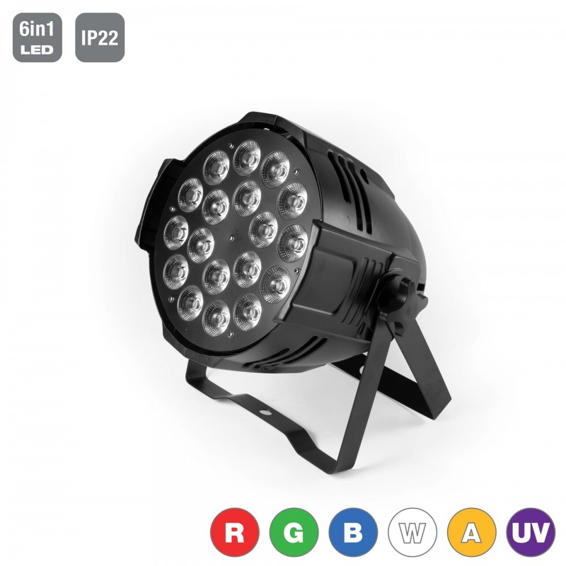 Flash LED PAR 18x15 RGBWA+UV 6in1 /ALU.HOUSING/ ver.11.21 - 1