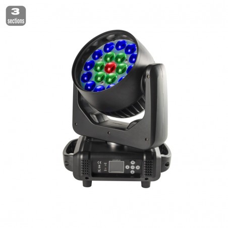Flash 4x Moving Heads ZOOM 19x15W  3 Section (SET) - 1
