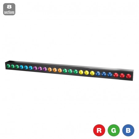 Flash LED BAR 24x3W RGB 8 Section - 1