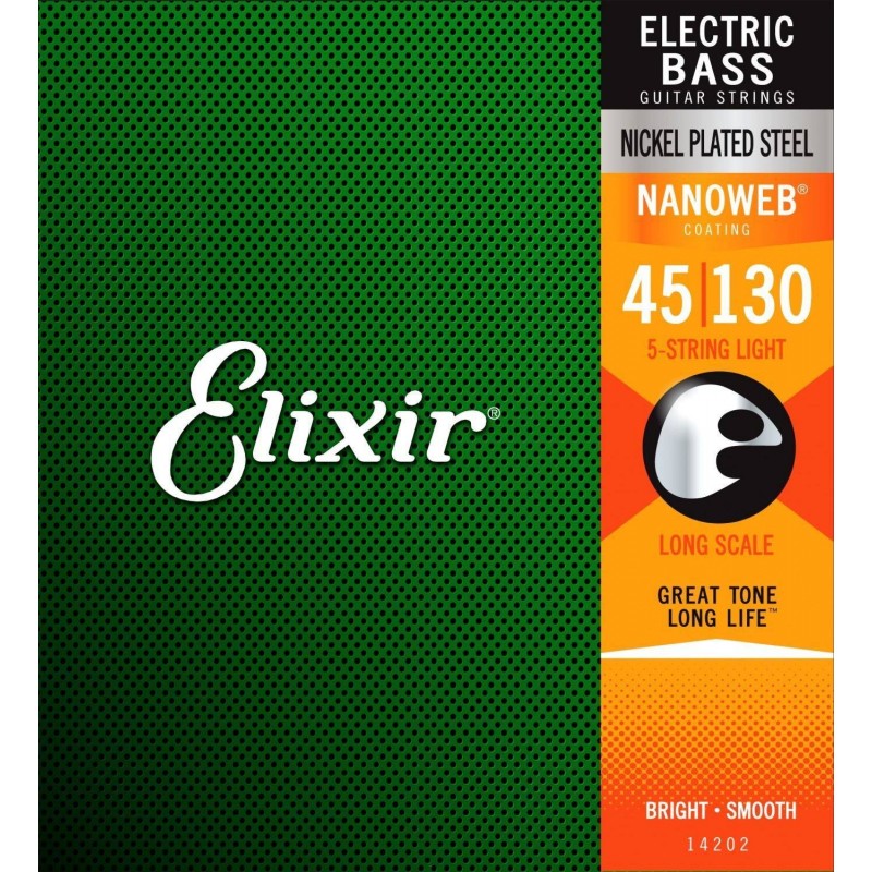 ELIXIR 14202 NanoWeb Bass 5-String - Struny do basu 45-130 - 2