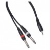 CABLE4ME kabel przewód mini jack 3,5 mm stereo – 2x jack mono 6,3 mm 6 m - 1