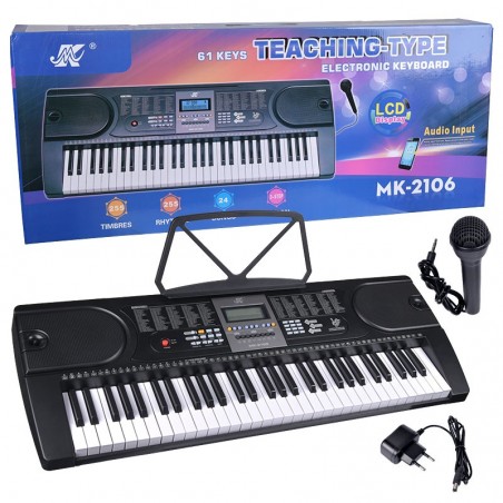 MK 2106 KEYBOARD klawisze organy dla dzieci do nauki gry USB MP3 mikrofon - 1