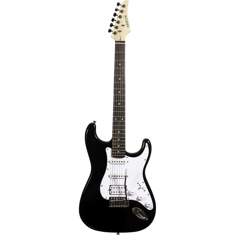 Arrow ST 111 Deep Black Rosewood White - Gitara elektryczna - 1