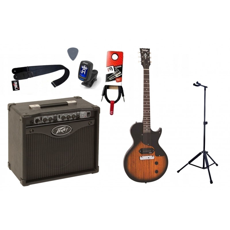 Gitara Elektryczna + Wzmacniacz 15W Kabel Zestaw 162 - 1 Gitara Elektryczna + Wzmacniacz 15W Kabel Zestaw 162 - 1