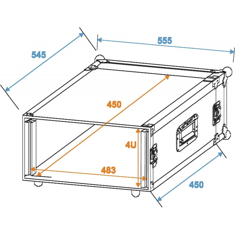 ROADINGER Rack Profi 4U 45cm - Case - 7 ROADINGER Rack Profi 4U 45cm - Case - 7