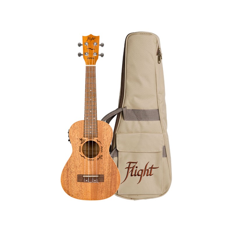 FLIGHT DUC323 EQ MAH - ukulele koncertowe z pokrowcem - 1