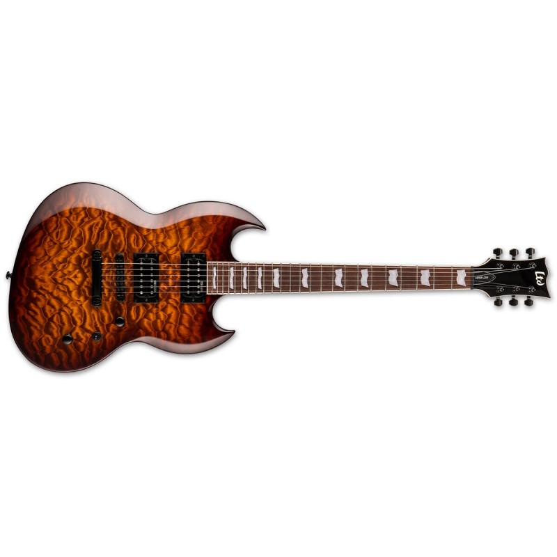 LTD VIPER-256 DBSB Dark Brown Sunburst - gitara elektryczna - 2