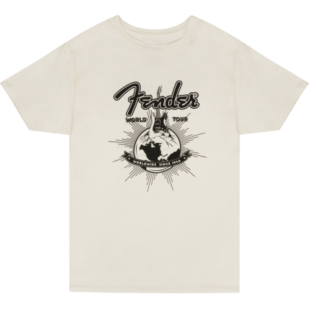 Fender World Tour T-Shirt, Vintage White, L - koszulka, rozmiar L - 1