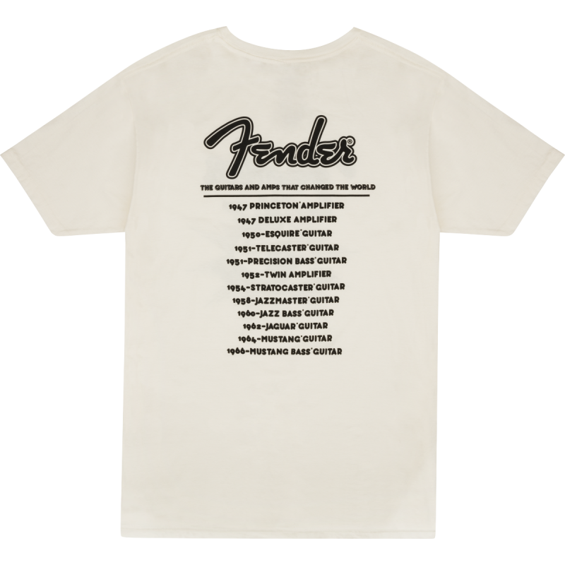 Fender World Tour T-Shirt, Vintage White, L - koszulka, rozmiar L - 2