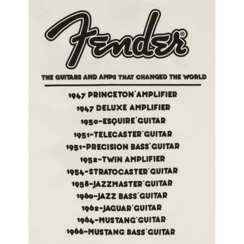 Fender World Tour T-Shirt, Vintage White, L - koszulka, rozmiar L - 4