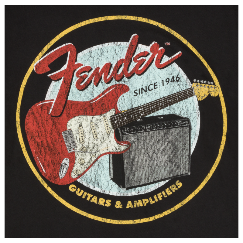 Fender 1946 Guitars & Amplifiers T-Shirt, Vintage Black, L - koszulka L - 2 Fender 1946 Guitars & Amplifiers T-Shirt, Vintage Black, L - koszulka L - 2