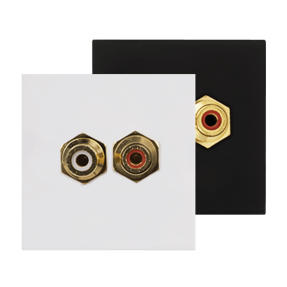 AUDAC CP45RCA/W - płyta połączeniowa RCA 45 x 45 mm - wersja biała - 1