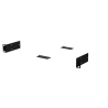 AUDAC MBS310 - zestaw do montażu w szafie rack dla obudów 1u w połowie przestrzeni rack - 5