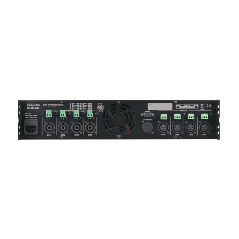 AUDAC SMQ500 WaveDynamics - czterokanałowy wzmacniacz mocy 4 x 500W - 2