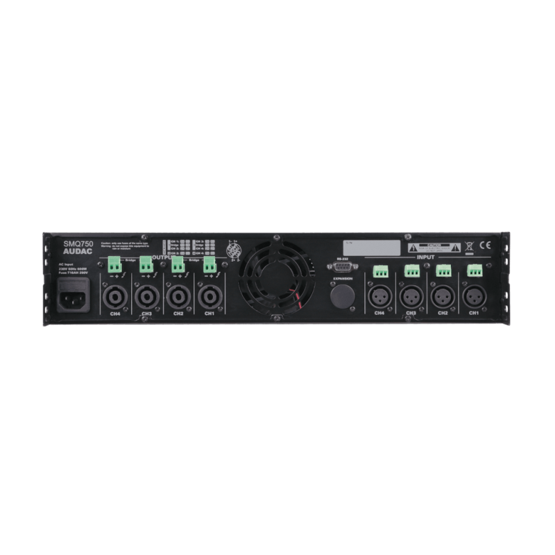 AUDAC SMQ750 WaveDynamics - czterokanałowy wzmacniacz mocy 4 x 750W - 2 AUDAC SMQ750 WaveDynamics - czterokanałowy wzmacniacz mocy 4 x 750W - 2