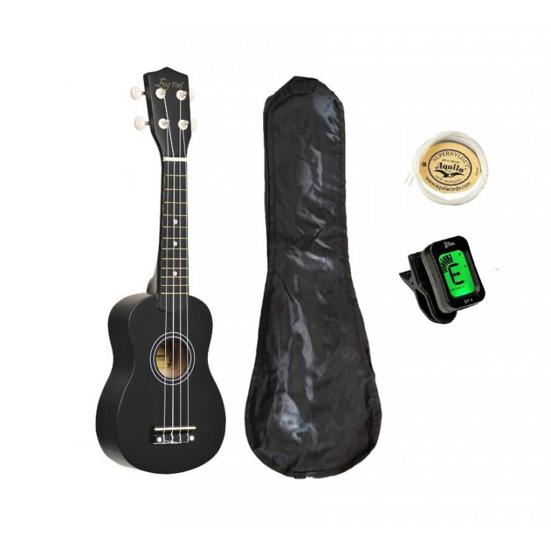 Ever Play UC-21SM Black - ukulele sopranowe z pokrowcem - 1