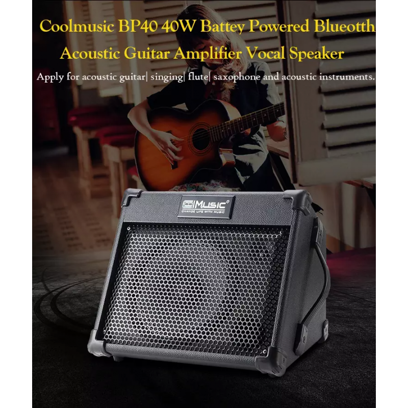 COOLMUSIC BP40 - Wzmacniacz akustyczny z Bluetoot - 15