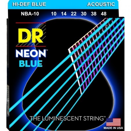 DR NBA 10-48 Neon Blue - Struny Do Gitary Elektrycznej - 1