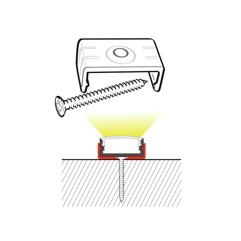EUROLITE Mounting Bracket for U-Profil 20mm Plastic - 3 EUROLITE Mounting Bracket for U-Profil 20mm Plastic - 3