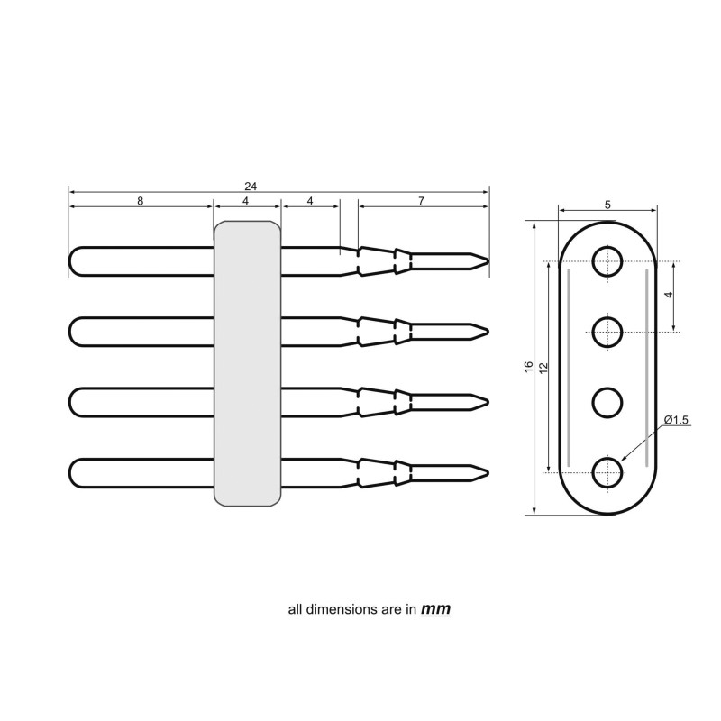 EUROLITE LED Neon Flex 230V Slim RGB Power Contact Pin - 3