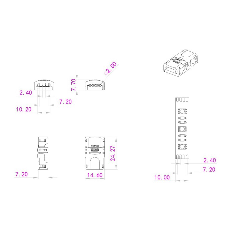 EUROLITE LED Strip Power Contact 4Pin 10mm - 4