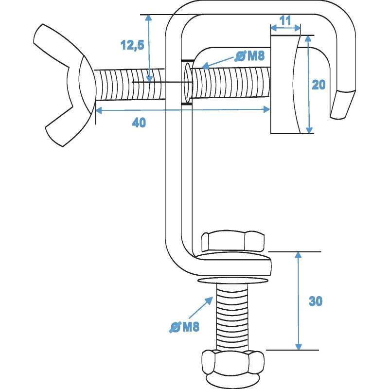 EUROLITE TH-25 Theatre Clamp silver - 3 EUROLITE TH-25 Theatre Clamp silver - 3
