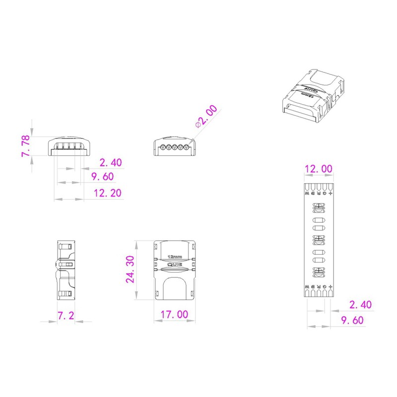 EUROLITE LED Strip flexible Connector 5Pin 12mm - 4