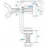 EUROLITE TH-52 Theatre Clamp silver - 2 EUROLITE TH-52 Theatre Clamp silver - 2
