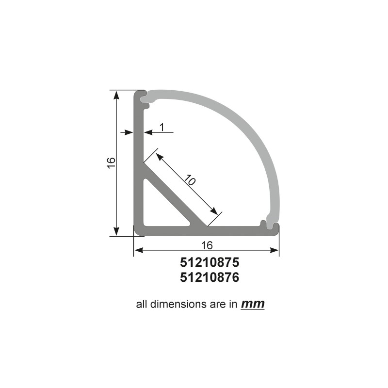 EUROLITE Corner Profile für LED Strip silber 2m - 4 EUROLITE Corner Profile für LED Strip silber 2m - 4