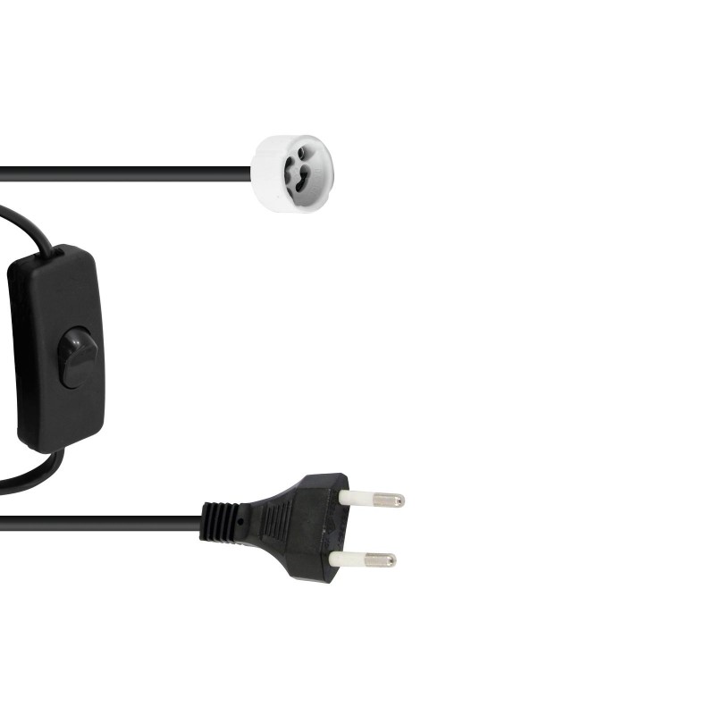 EUROLITE GU-10 Socket Power Cable, Plug, Switch - 1 EUROLITE GU-10 Socket Power Cable, Plug, Switch - 1