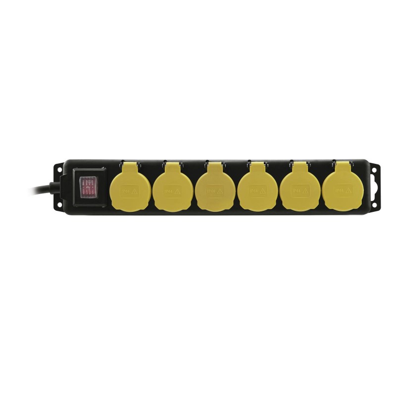 EUROLITE Distributor 6-fold IP44 bk 1.5m - 2