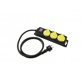 EUROLITE Distributor 3-fold IP44 bk 5m - 1