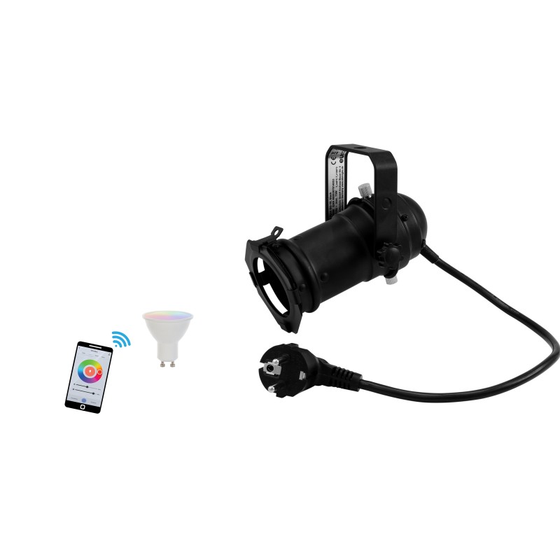 EUROLITE Set PAR-16 Spot bk + LED GU10 RGB/WW/CW WiFi - 1 EUROLITE Set PAR-16 Spot bk + LED GU10 RGB/WW/CW WiFi - 1