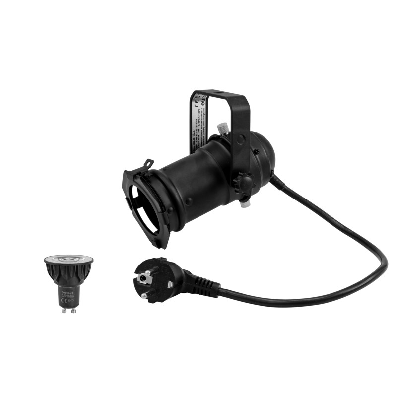 EUROLITE Set PAR-16 Spot bk + GU-10 230V COB 5W LED 1800-3000K dim2warm - 1 EUROLITE Set PAR-16 Spot bk + GU-10 230V COB 5W LED 1800-3000K dim2warm - 1