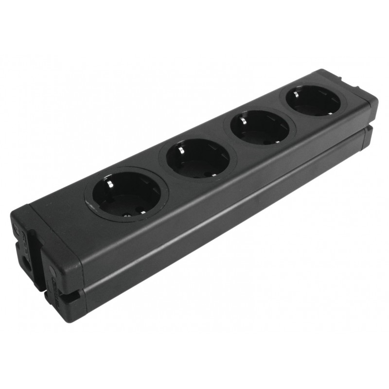 EUROLITE Distributor 4-fold ALU bk - 1