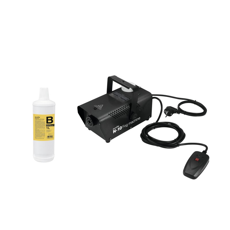 EUROLITE Set N-10 black + B2D Basic smoke fluid 1l - 1 EUROLITE Set N-10 black + B2D Basic smoke fluid 1l - 1