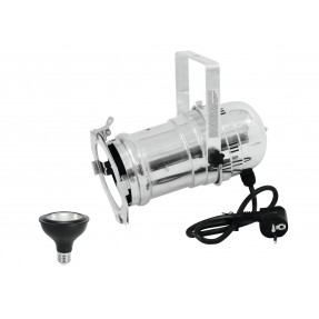 EUROLITE Set PAR-30 Spot sil+ PAR-30 230V COB 12W E-27 LED 1800-3000K dim2warm - 1