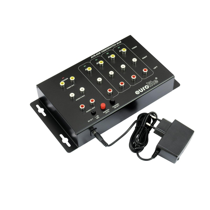 EUROLITE AVS-402 Video switch 4in2 - 1 EUROLITE AVS-402 Video switch 4in2 - 1