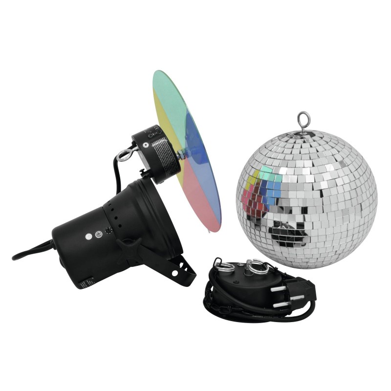 EUROLITE Mirror Ball Set 20cm with Pinspot - 1 EUROLITE Mirror Ball Set 20cm with Pinspot - 1