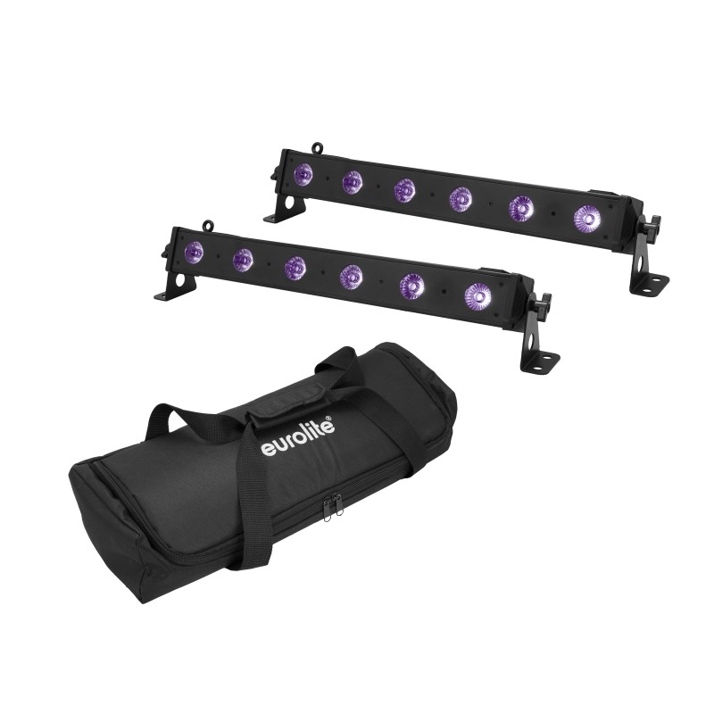 EUROLITE Set 2x LED BAR-6 UV Leiste + Soft-Bag - 1 EUROLITE Set 2x LED BAR-6 UV Leiste + Soft-Bag - 1