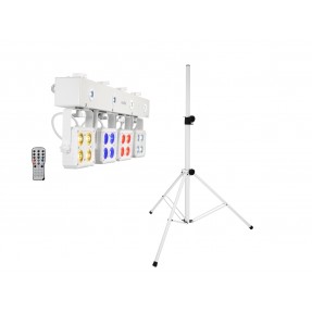 EUROLITE Set LED KLS-180 white + BS-2 EU Loudspeakerstand white - 1
