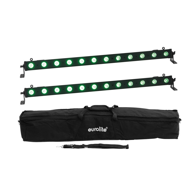 EUROLITE Set 2x LED BAR-12 QCL RGB+UV Bar + Soft-Bag - 1