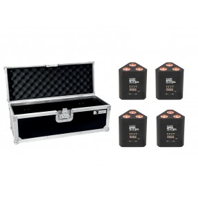 EUROLITE Set 4x AKKU TL-3 QCL RGB+UV Trusslight + Case - 1